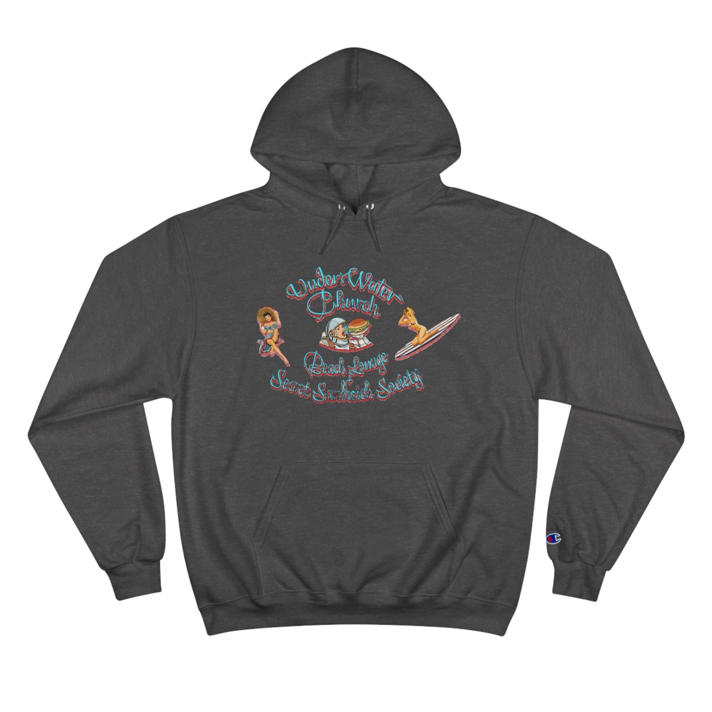 Underwater Church Beach Club Champion Hoodie