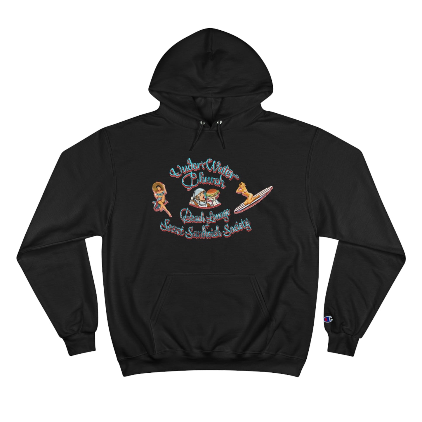 Underwater Church Beach Club Champion Hoodie