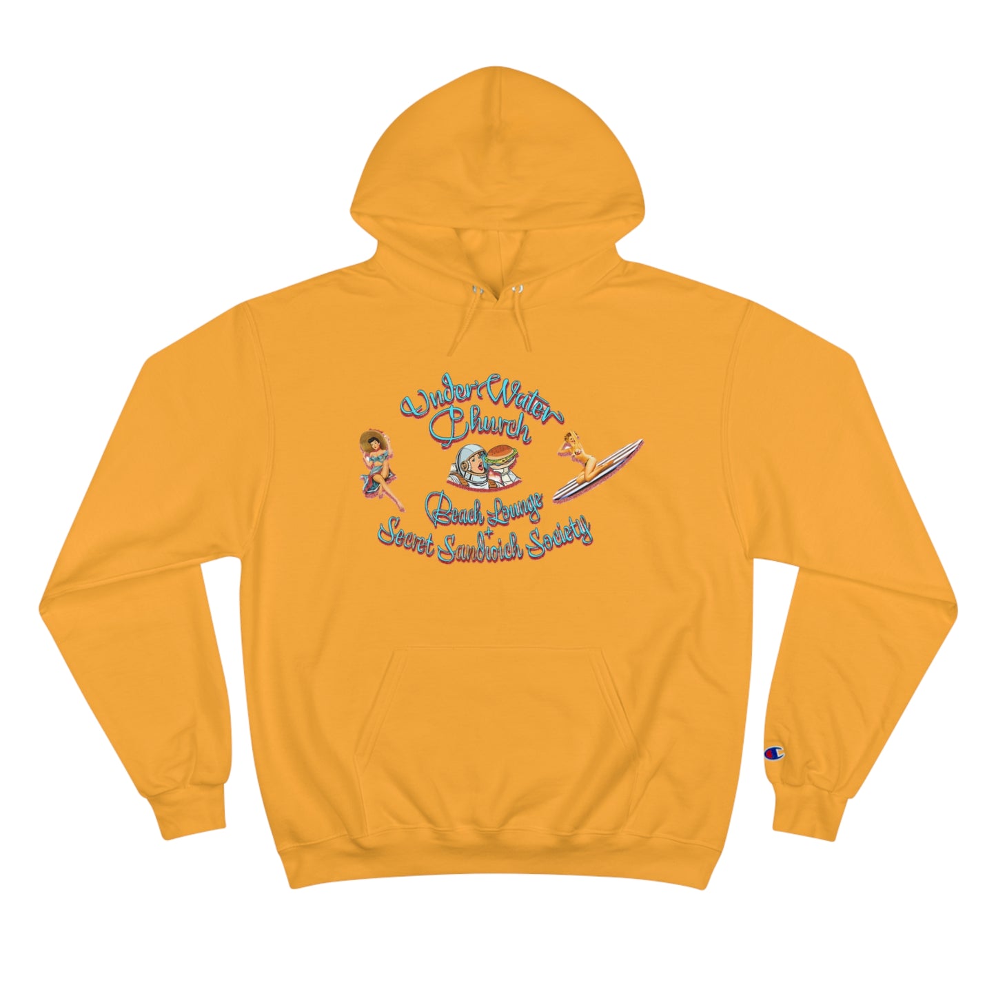 Underwater Church Beach Club Champion Hoodie