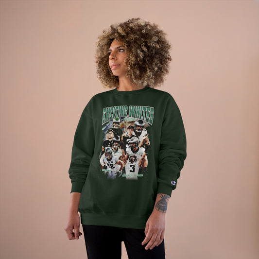 "Exciting Whites" - Reed Blankenship & Cooper DeJean Eagles: Champion Crewneck Sweatshirt