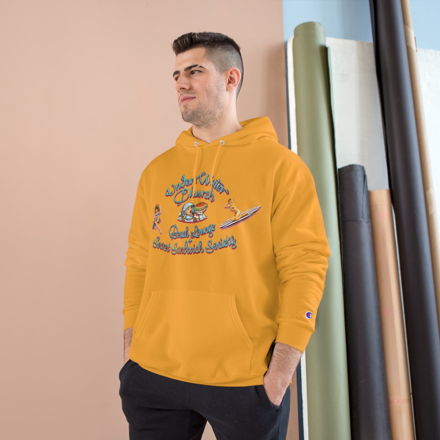 Underwater Church Beach Club Champion Hoodie