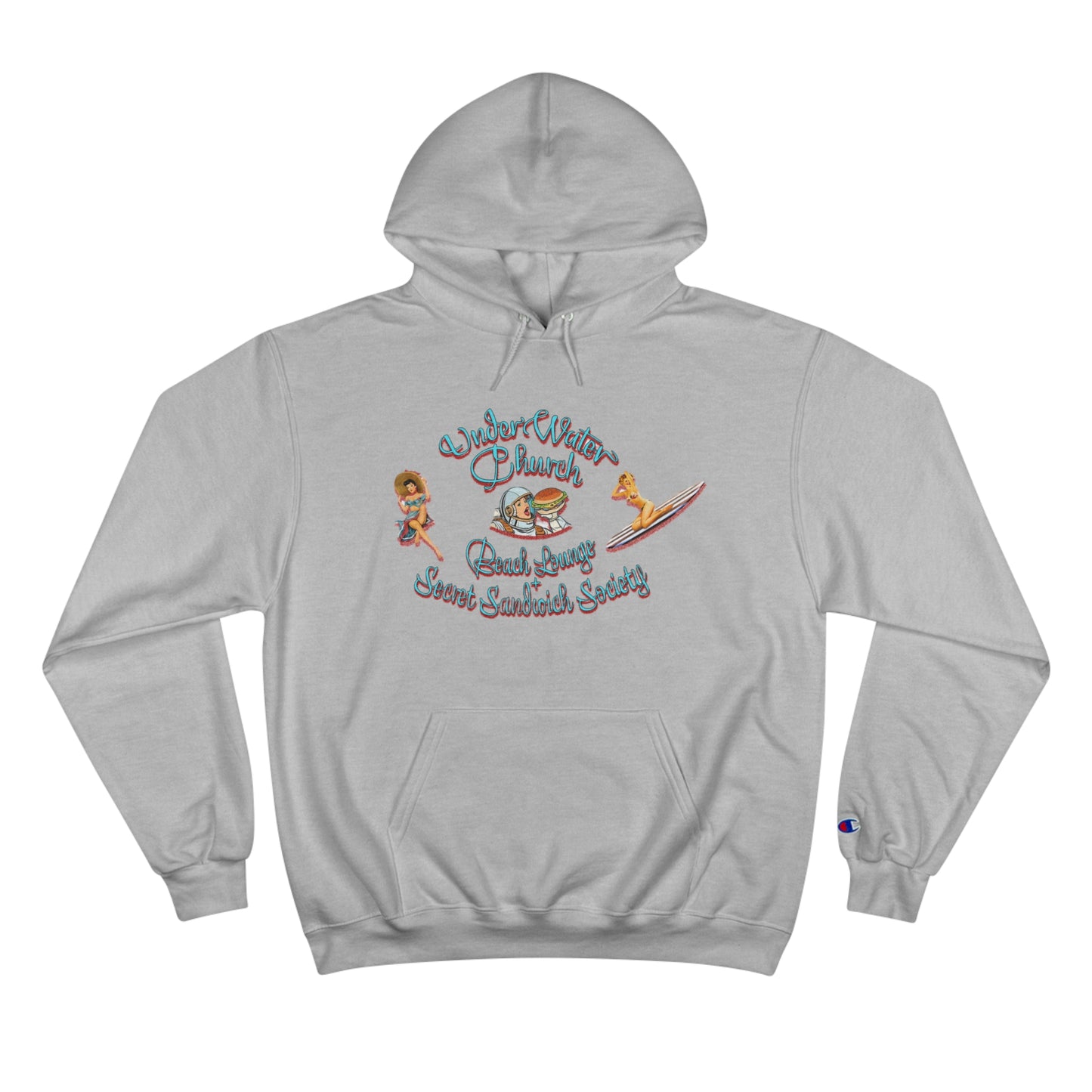 Underwater Church Beach Club Champion Hoodie