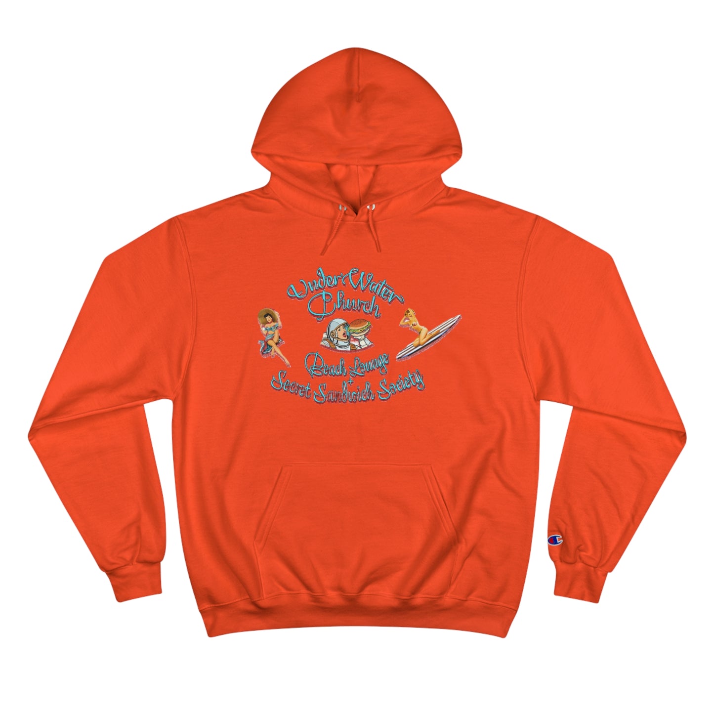 Underwater Church Beach Club Champion Hoodie