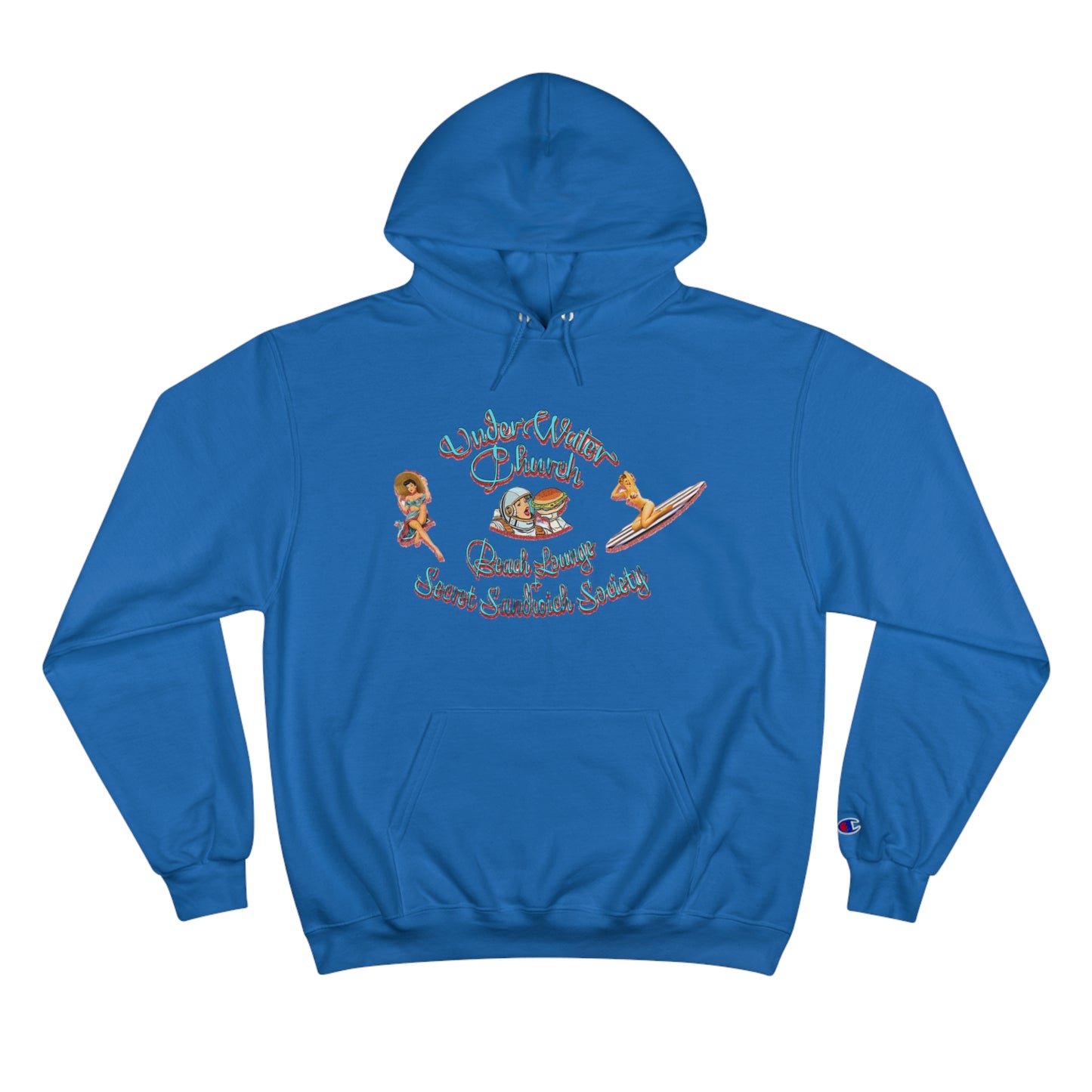 Underwater Church Beach Club Champion Hoodie